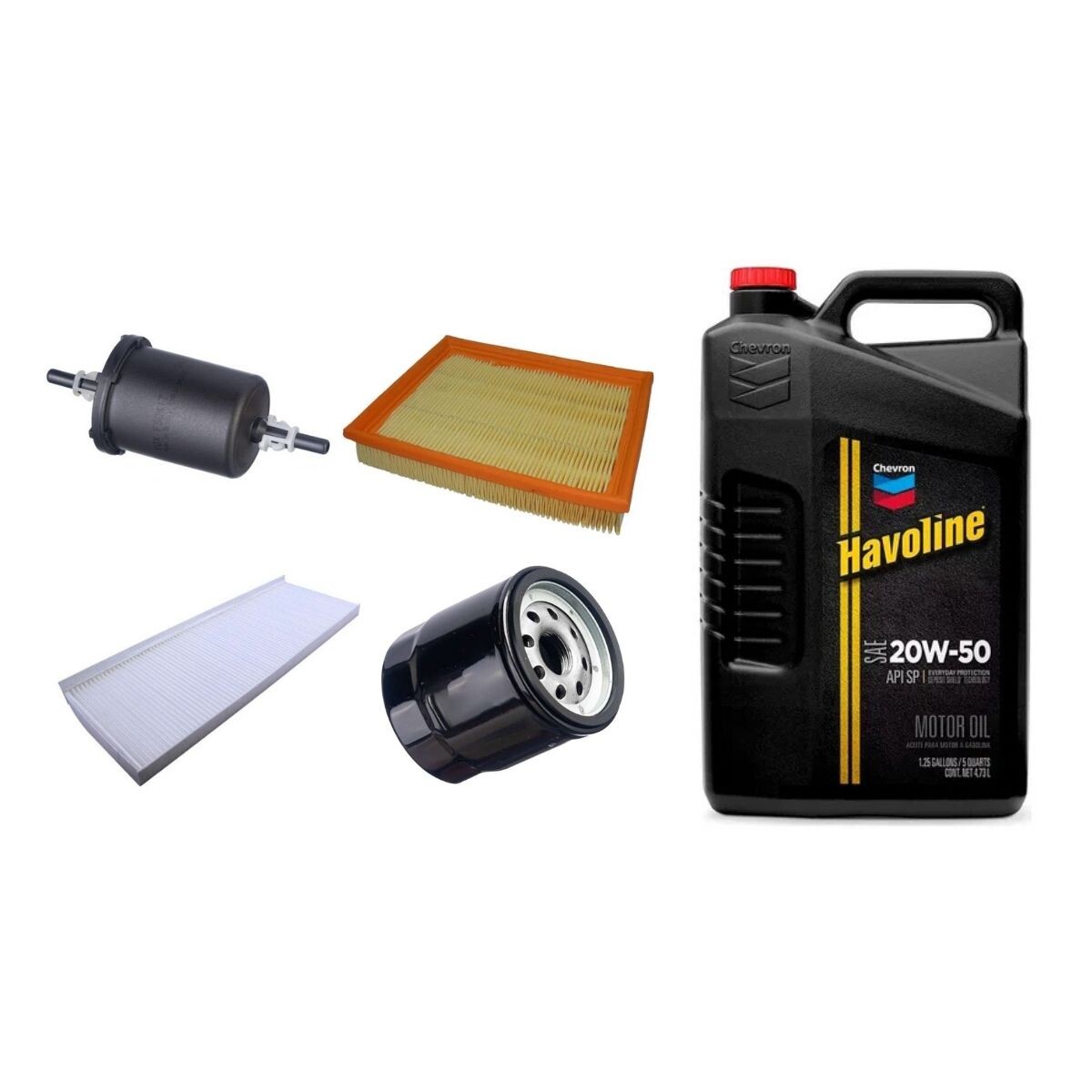 KIT DE FILTROS Y ACEITE 20W50 TEXACO 