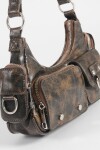 Cartera de hombro bolsillos marrón