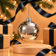 Esfera de Navidad Plateada Metalizada Esfera de Navidad Plateada Metalizada