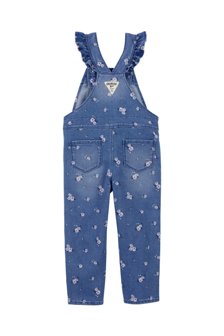 Enterito jean, diseño floral. Talles 2-5T Sin color