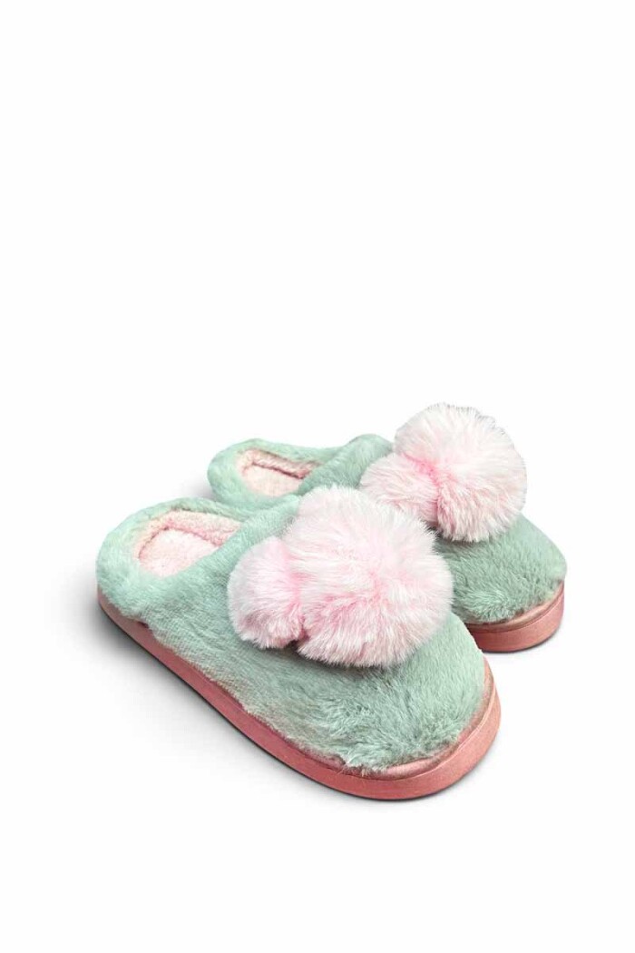 PANTUFLA PELUDITA Gris-oscuro