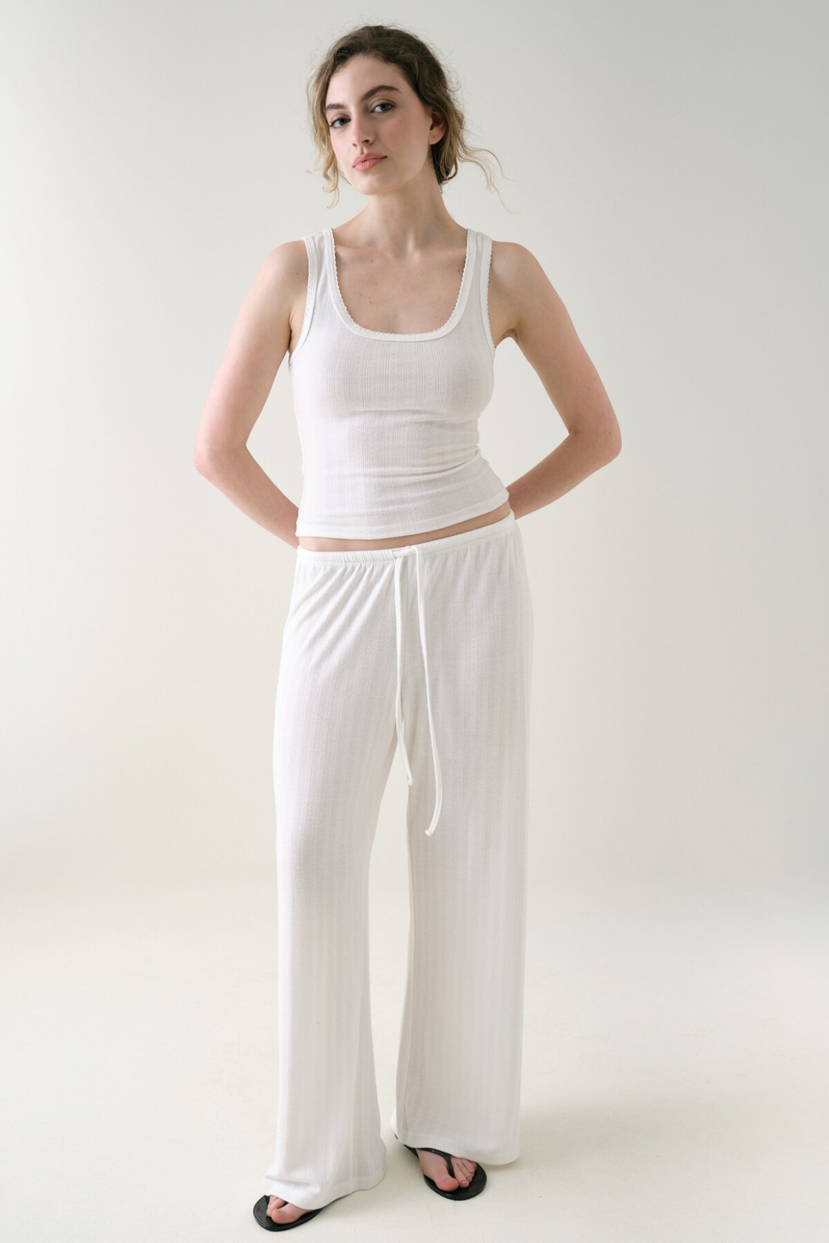 Musculosa Pointelle Blanco