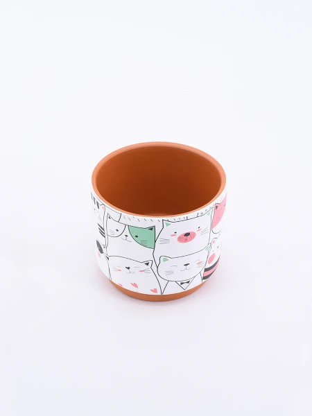 MACETA GATITOS ESTAMPADO 1