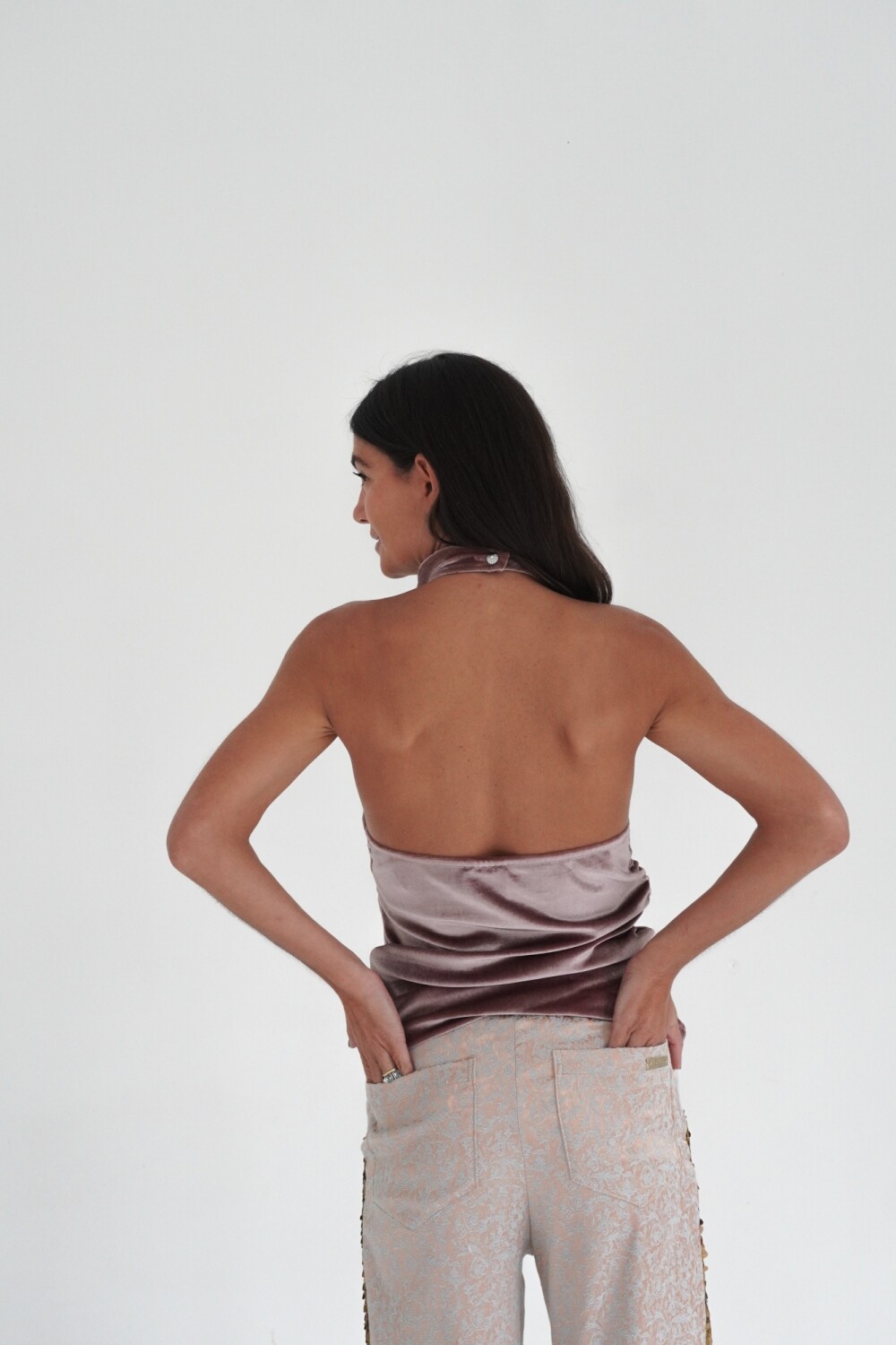 Top Arma Mortal Velvet Rosa Viejo