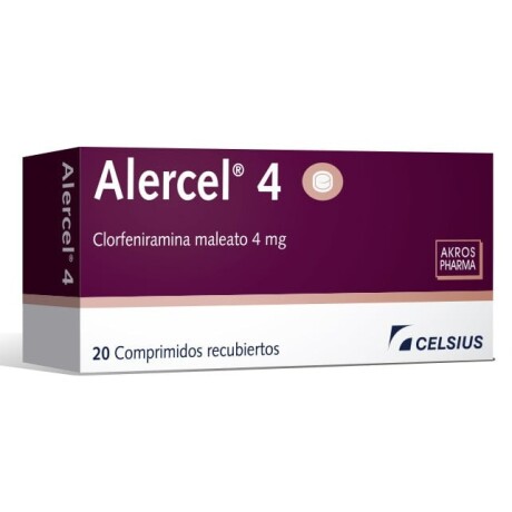 Alercel 4mg X 20 Comprimidos | Antialérgico Antihistamínico Alercel 4mg X 20 Comprimidos | Antialérgico Antihistamínico