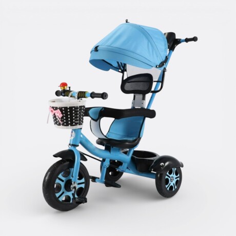 Triciclo 360° Fiorellino Giratorio Ajustable Barra Seguridad Azul