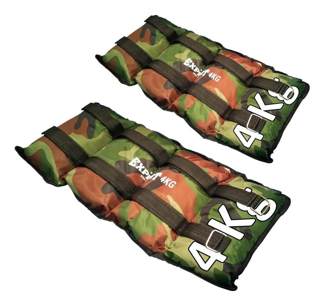 Par Tobi Pesas 4Kg Expert Tobilleras Muñequeras Fitness Running C/ Doble Velcro - Verde 