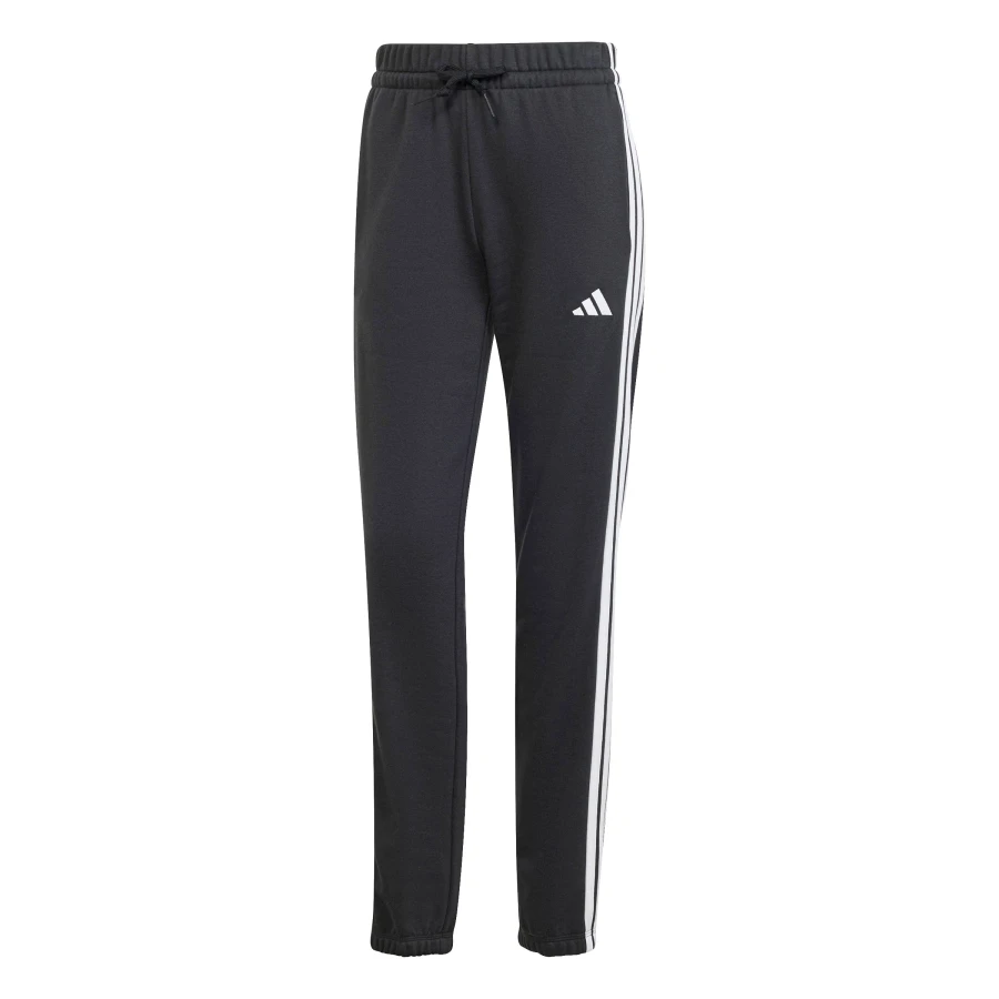 Pantalon de Mujer Adidas Essentials French Terry Cuffed 3 Tiras Negro - Blanco