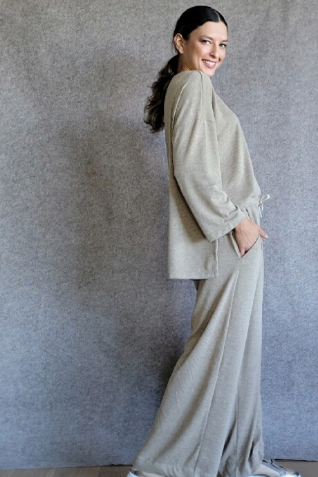 Pantalón Mila Lanilla Beige melange