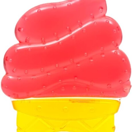 Mordillo silicona con agua Heladito rosado