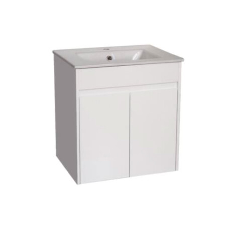 MOBILIARIO BAÑO MUEBLE LAQUEADO BLANCO 51X39X56CM 2 PUERTAS 000