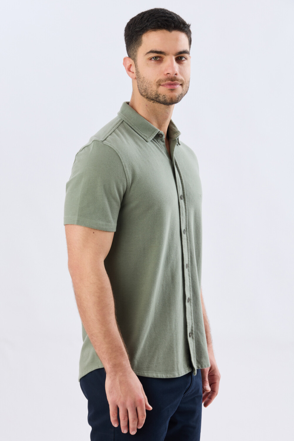CAMISA PIQUÉ LISA Verde Claro