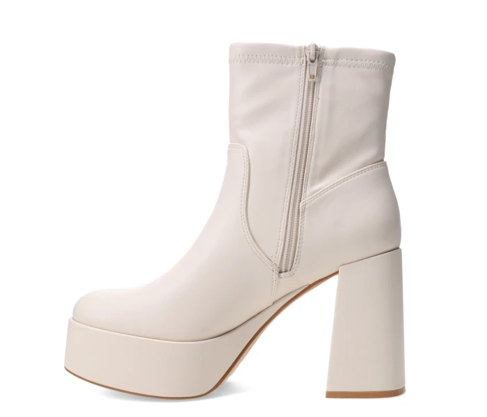 Bota PLACID con simil cuero elastizado Off White