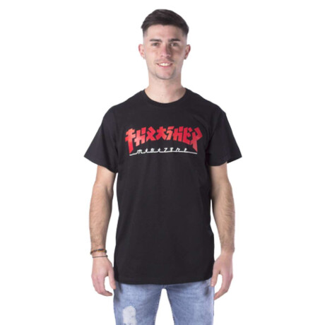 Remera MC Thrasher Godzilla Negro