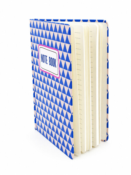LIBRETA A5 TRIANGULOS AZUL
