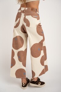 Jean Wide Leg Estampado Print