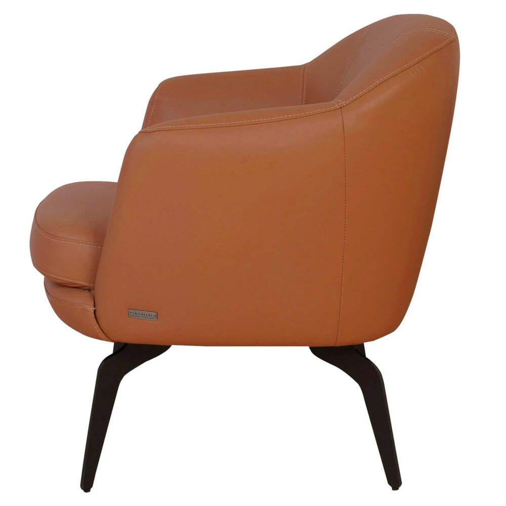 BUTACA FIJA 1 CUERPO CUERO MARRON 1002 CAMEL