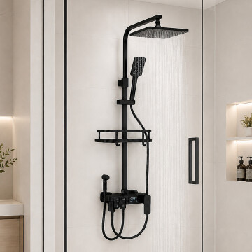 Duchero Barral Exterior Monocomando Baño Display Temperatura Duchero Barral Exterior Monocomando Baño Display Temperatura