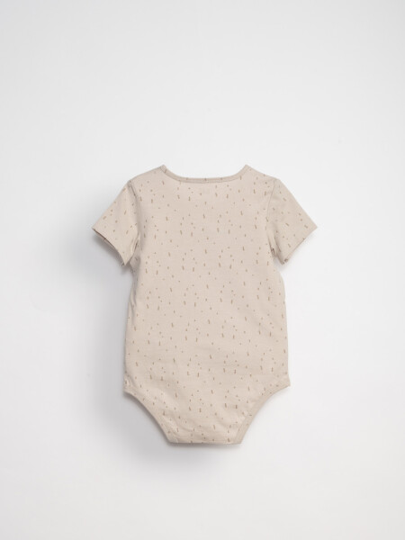 Body estampa Triángulos Beige