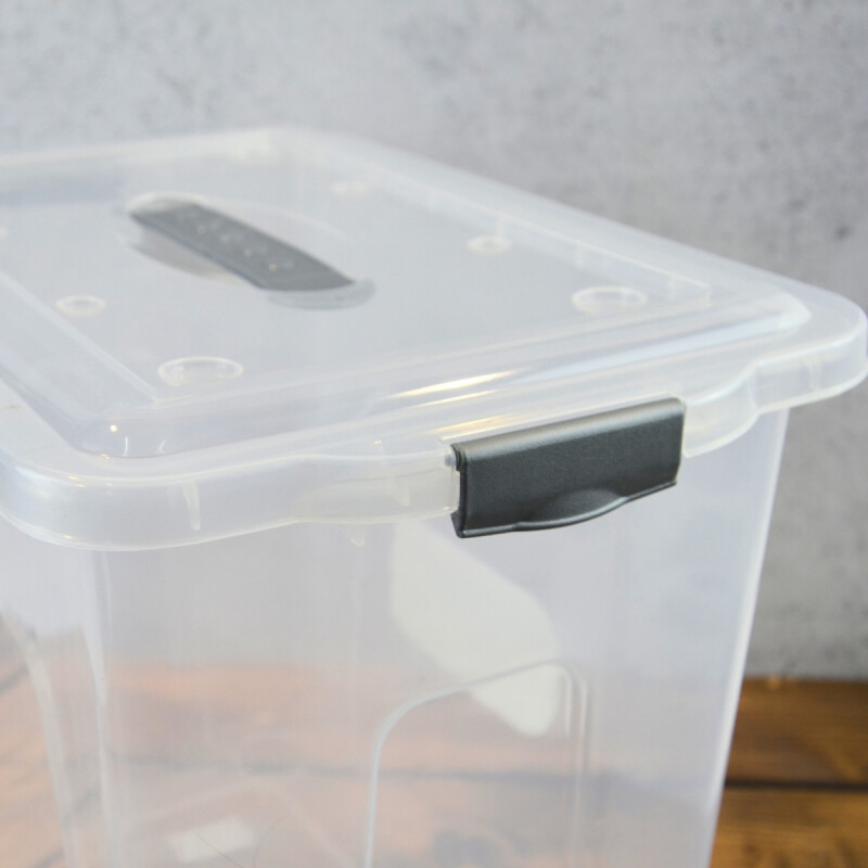 Set x3 caja organizadora 23,5lt TRANSPARENTE