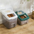 Contenedor Racion Comida Transportador Anti Humedad Ruedas Variante Color Blanco