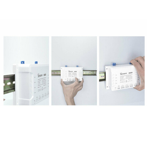 Interruptor inteligente WIFI 4CHR3 p/riel SONOFF SO0115