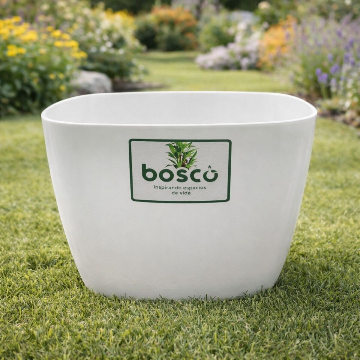 MACETAS CUADRADA 18 CM UMBRA BLANCA 