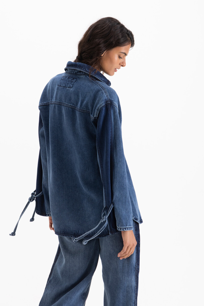 CAMISA BOW Azul