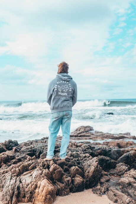 Hoodie Surfing Club / Gris U