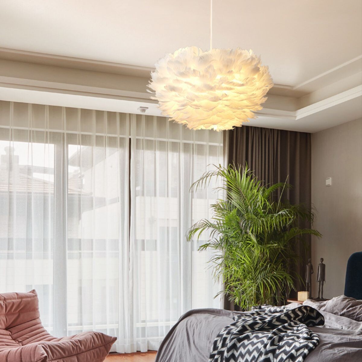 LUMINARIA DE TECHO FEATHER LIGHT Blanco 