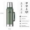 Combo Stanley Termo Classic 940ml + Mate en Acero Inox. 230ml + Bombilla Spoon Verde