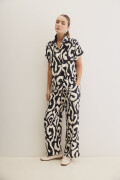 PANTALÓN SALOME PRINTED Negro/Blanco