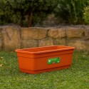 MACETA JARDINERA RECTANGULAR 8LTS 45X16X12CM TERRACOTA