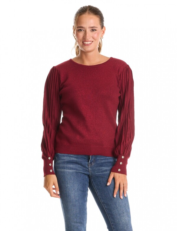 Buzo Manga Plisada BORDEAUX