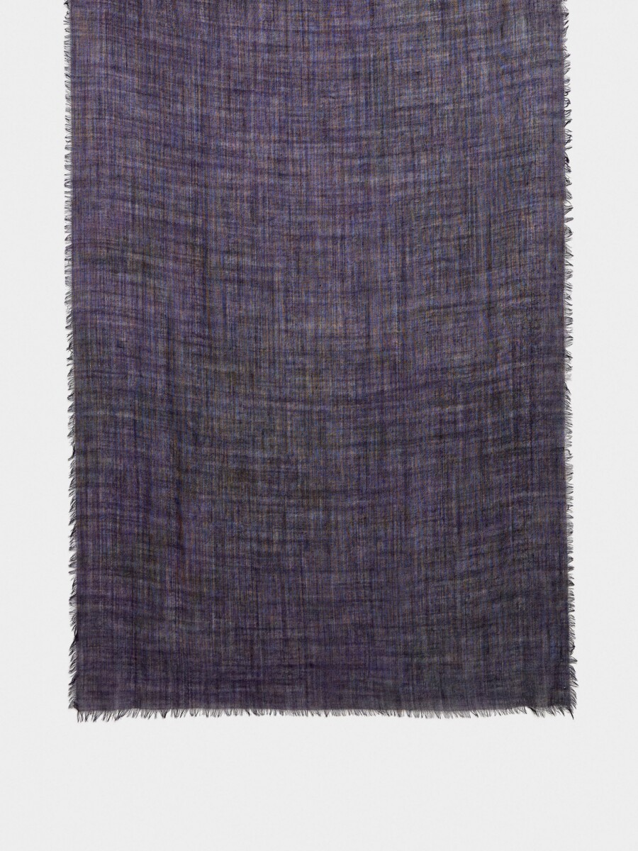 Pashmina 100% Lana azul-marino