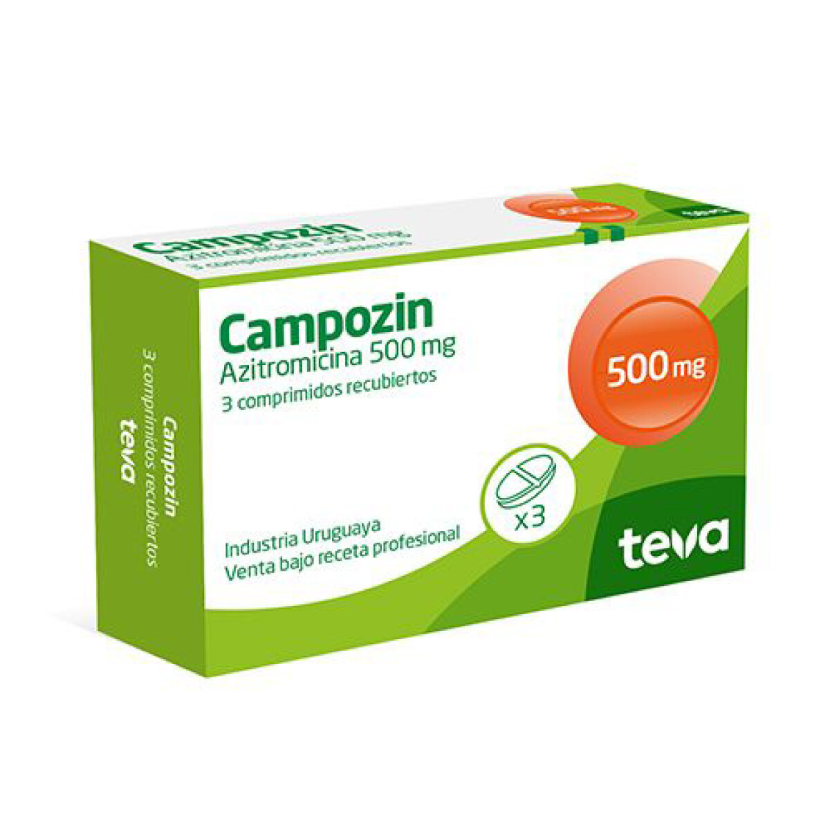 Campozin 500mg Teva 3 COM 