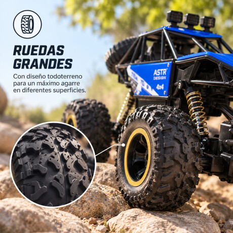 Auto todo terreno 4x4 a control remoto para niños Azul
