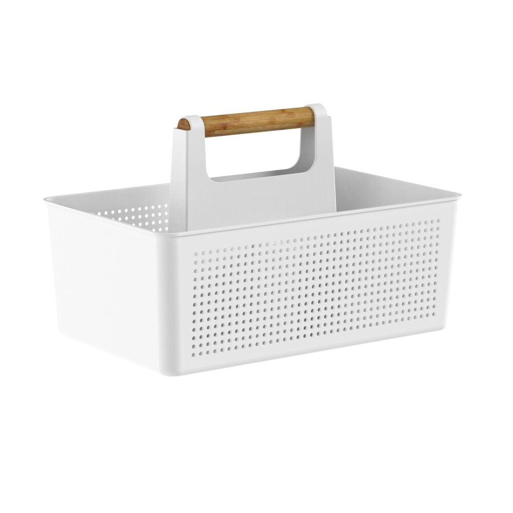 CESTA ALMACENAJE POLIPROPILENO BLANCO FLOW