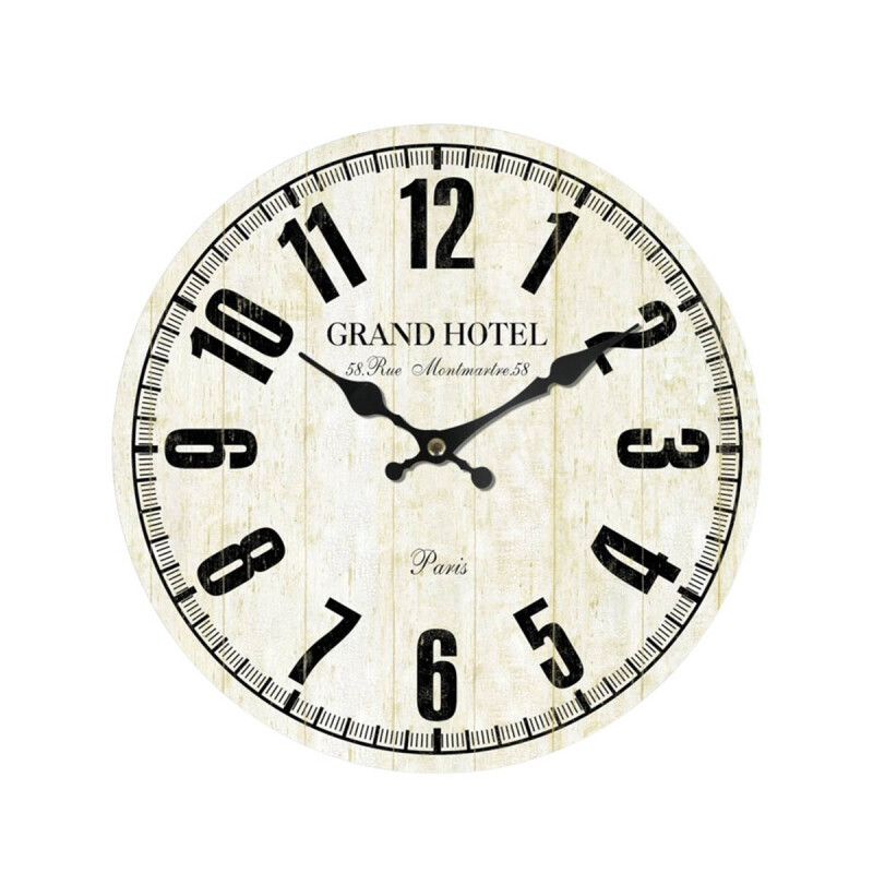 Reloj de pared mdf D28,8x3,5 cm HOTEL