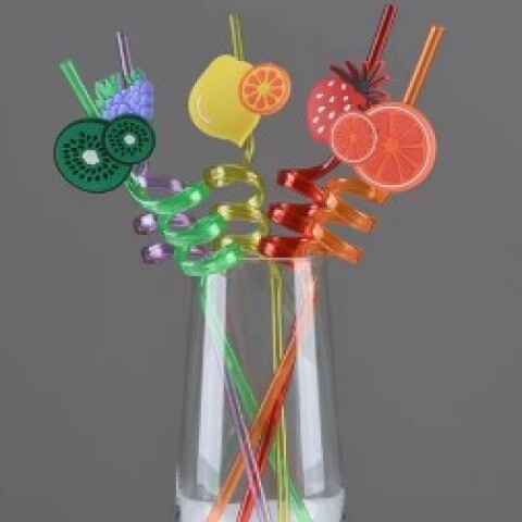 PAJITAS CREATIVAS PARA BEBER DE FRUTAS (PAQUETE DE 3) PAJITAS CREATIVAS PARA BEBER DE FRUTAS (PAQUETE DE 3)