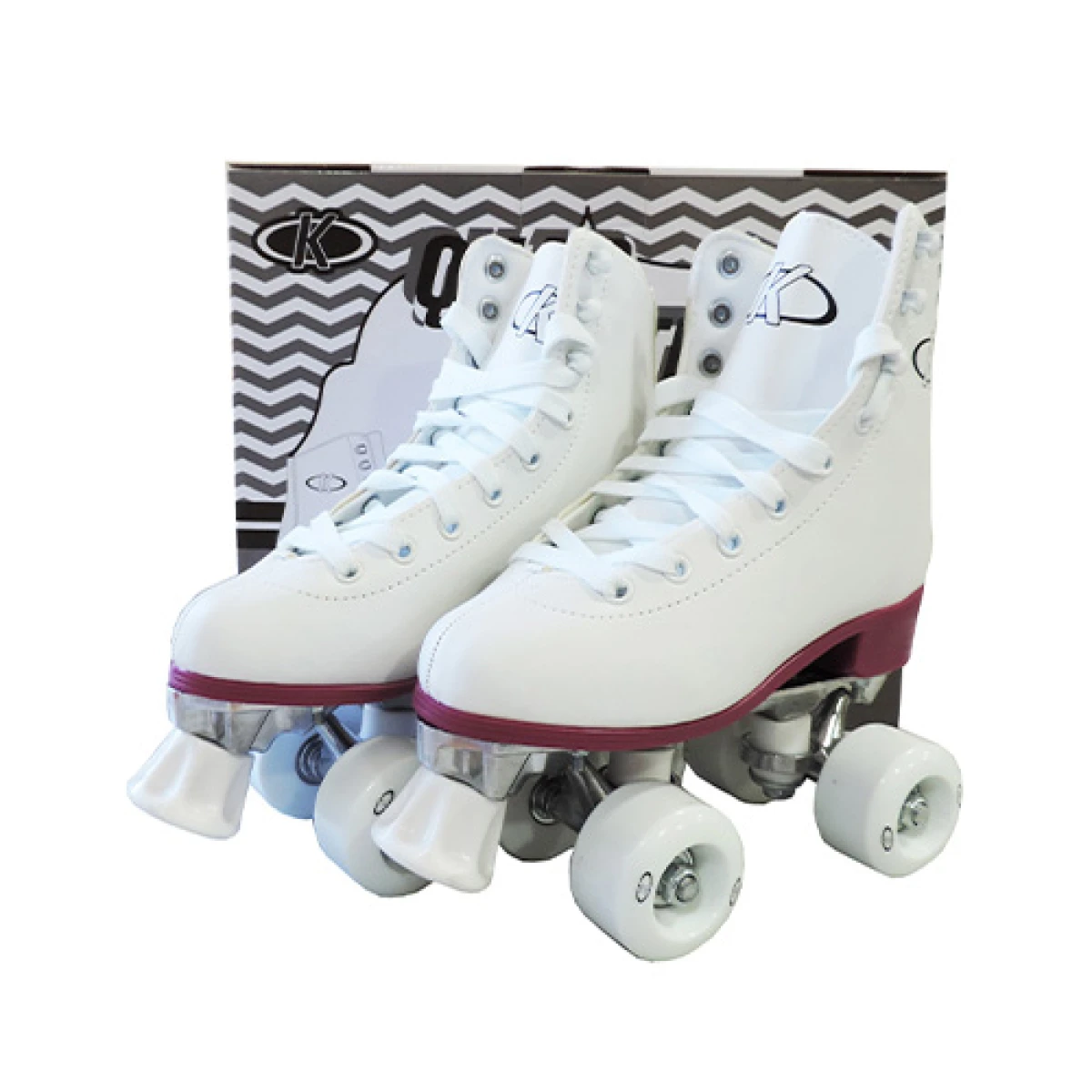 Patines Artísticos K Pro PZ-188 4 Ruedas Chasis Aluminio - BLANCO 