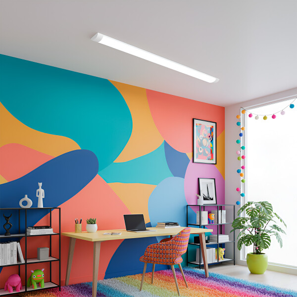 Tubo Luz Led Fría 40W 120Cm Artefacto Para Pared Techo Variante Blanca