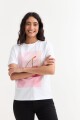Remera m/c estampada colección Editorial BLANCO