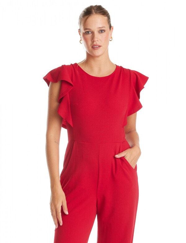 Enterito Crepe Manga Volado ROJO