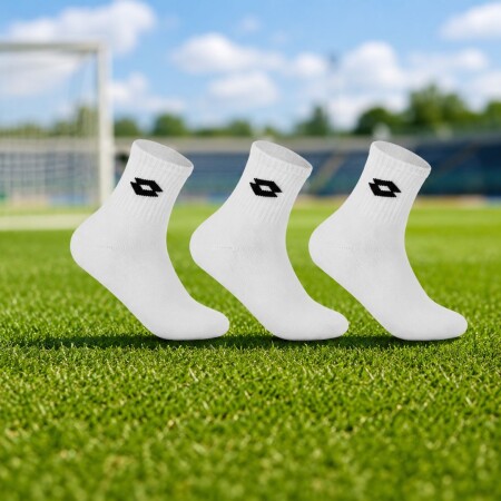 Medias Largas Tripack Lotto 35/38 Blanco Medias Largas Tripack Lotto 35/38 Blanco