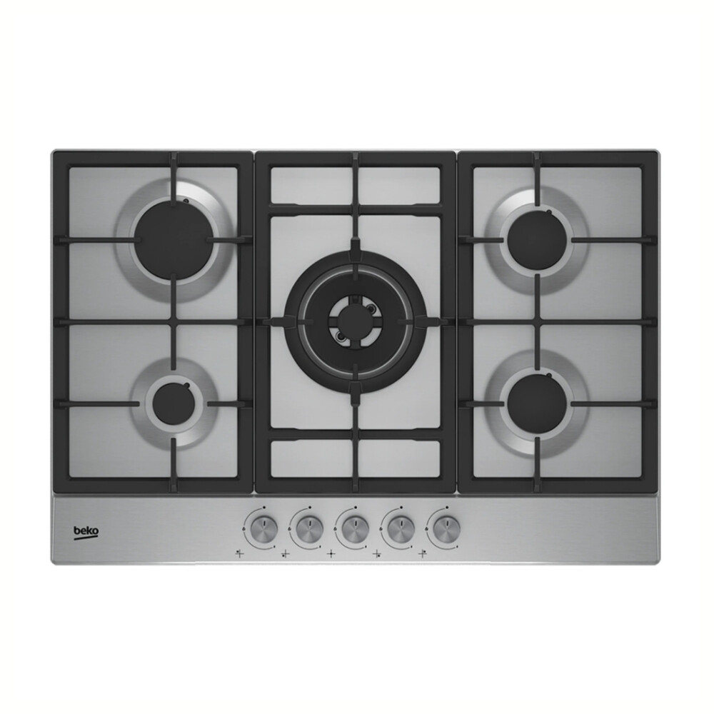 Anafe A Gas 5 Hornallas Inox - Modelo HIAW 75225 SL - Beko Anafe A Gas 5 Hornallas Inox - Modelo HIAW 75225 SL - Beko