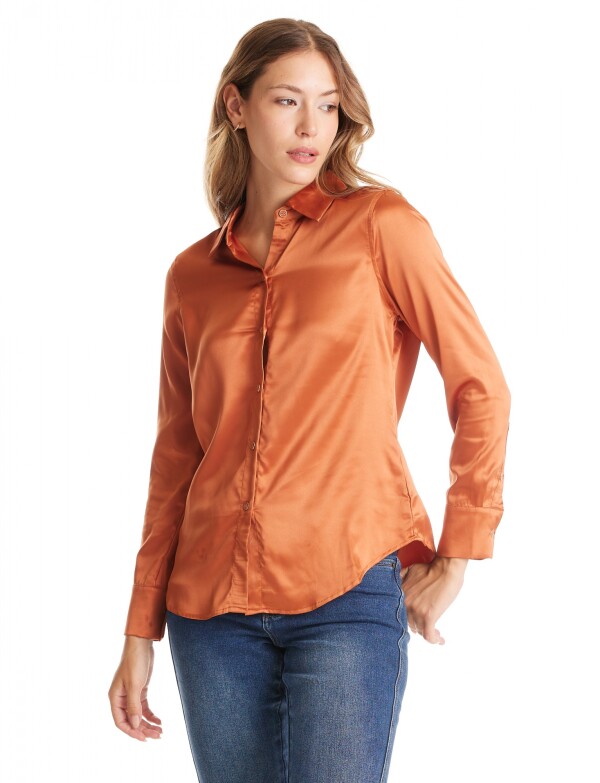 Camisa Saten TERRACOTA