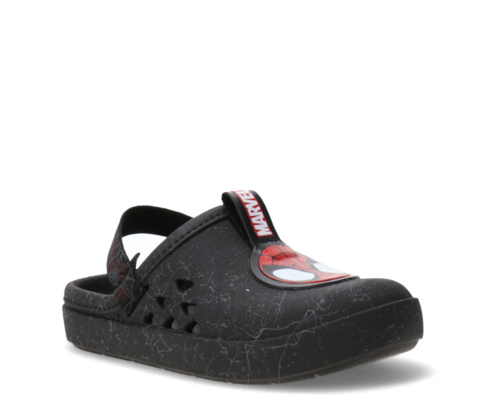 Sandalia Round Babuch Spiderman Negro/Rojo