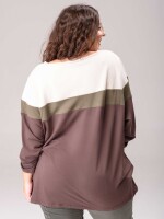 Remera cierre Beige |verde| chocolate