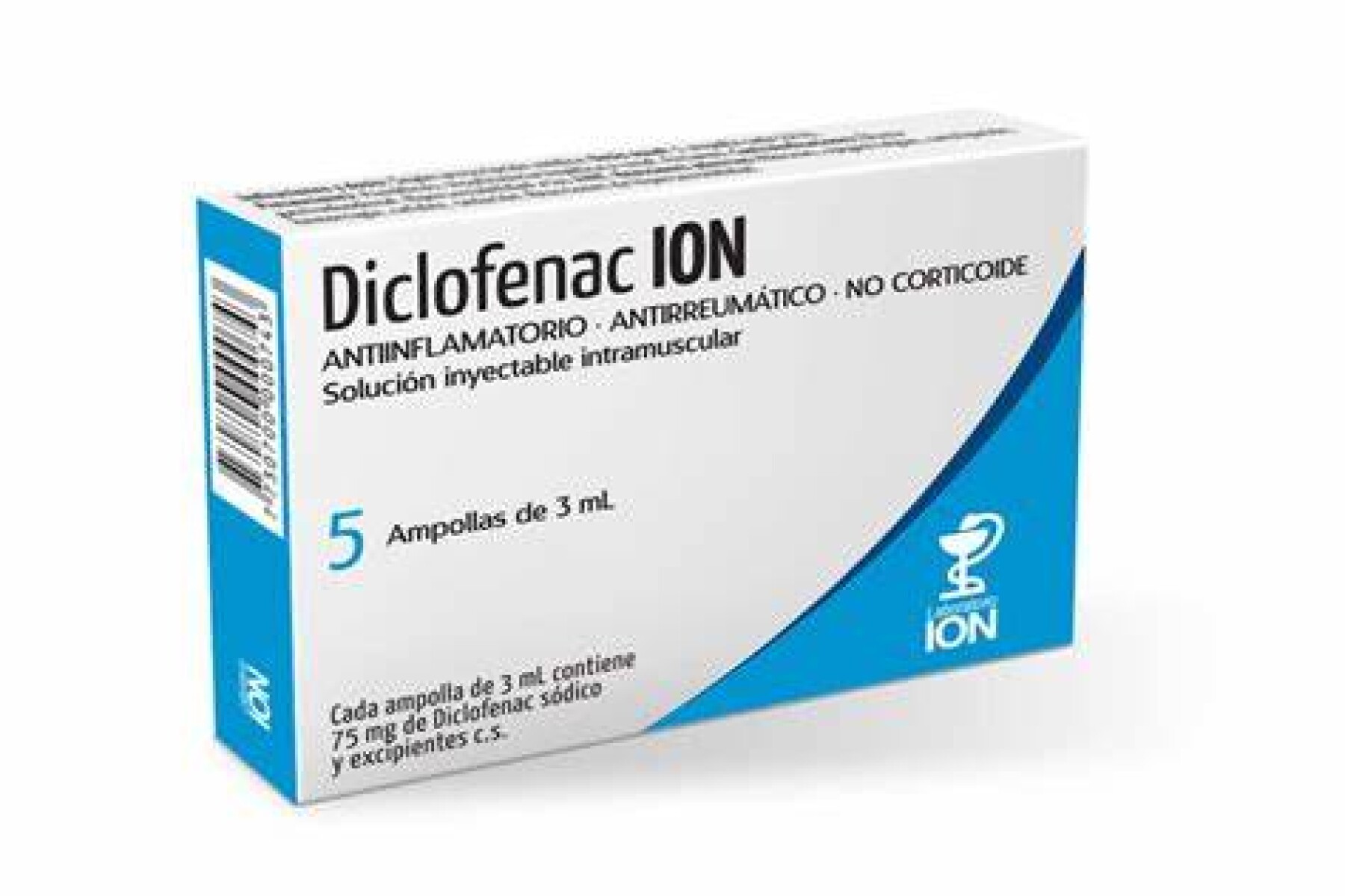 Diclofenac Inyectable 75 mg 5 Ampollas de 3 Ml 